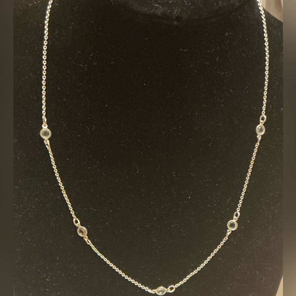Mini Rhinestone Bezel Necklace